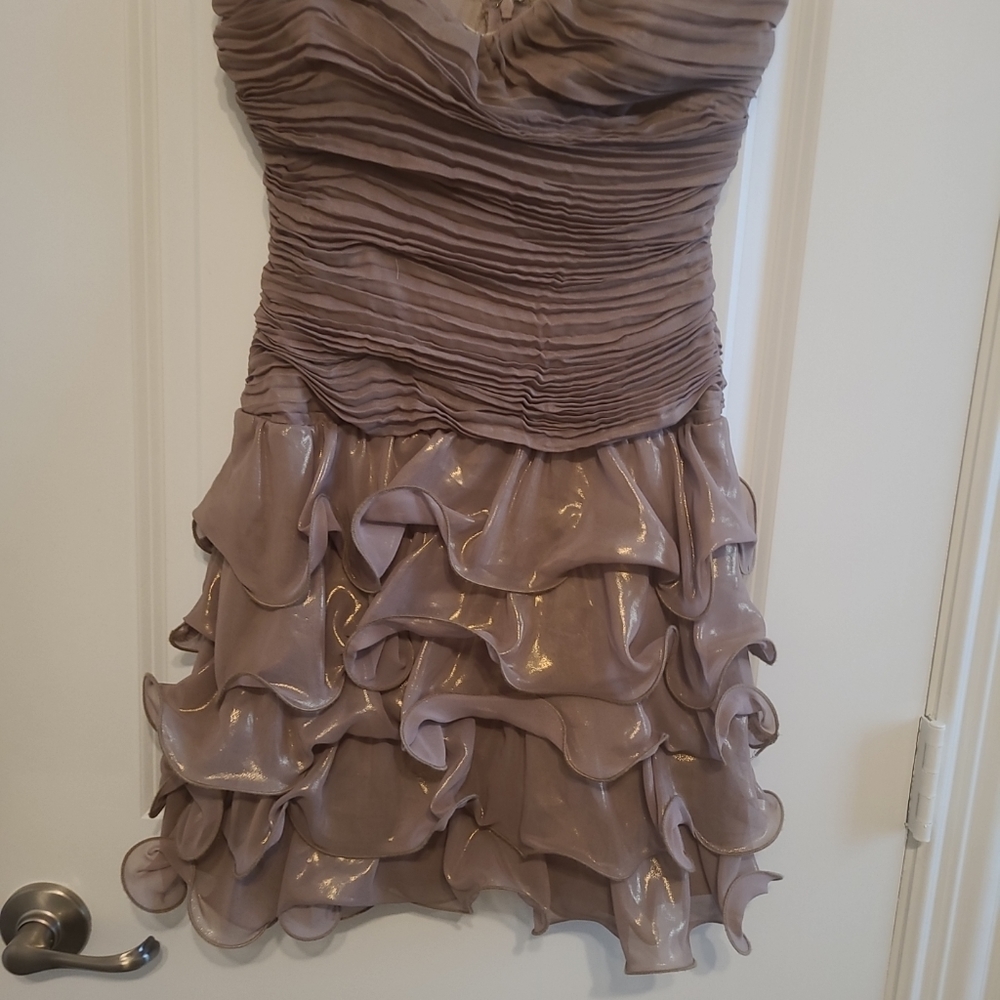 Strapless formal dress.  Delia*s. Size 1/2 champagne brown color